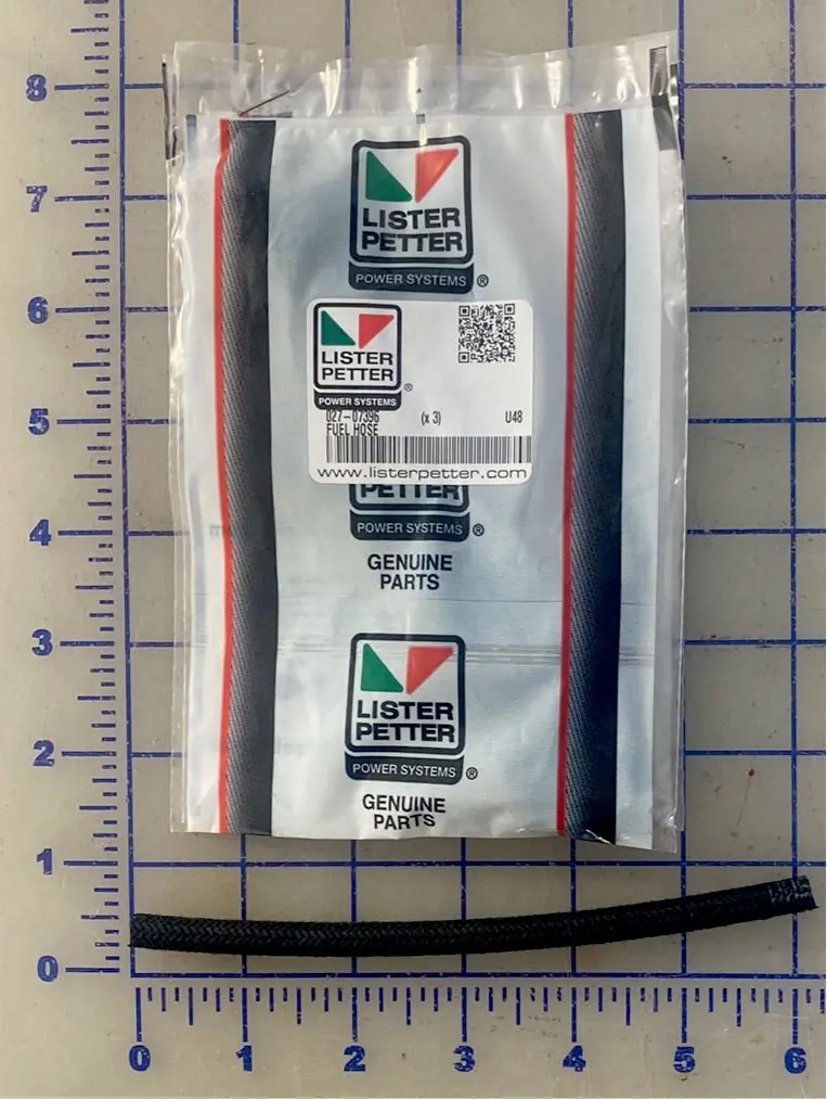 027-07396 Fuel Return Hose, Used On The Ts/Tr Air Cooled Engines. 1
