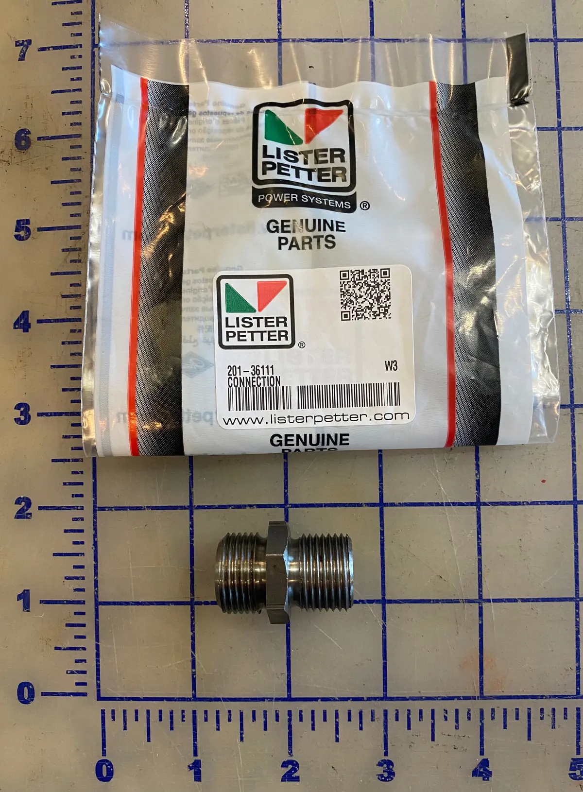 201-36111 Connector/Filter Adapter, Used On The Ts, Tr, Tx And The Tl Model Lister Petter Engines 1