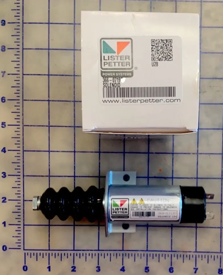 000-07115 24 Volt Fuel Control Solenoid, Used On The Lister Petter, Military Lpw4 Model Of Engine. 1