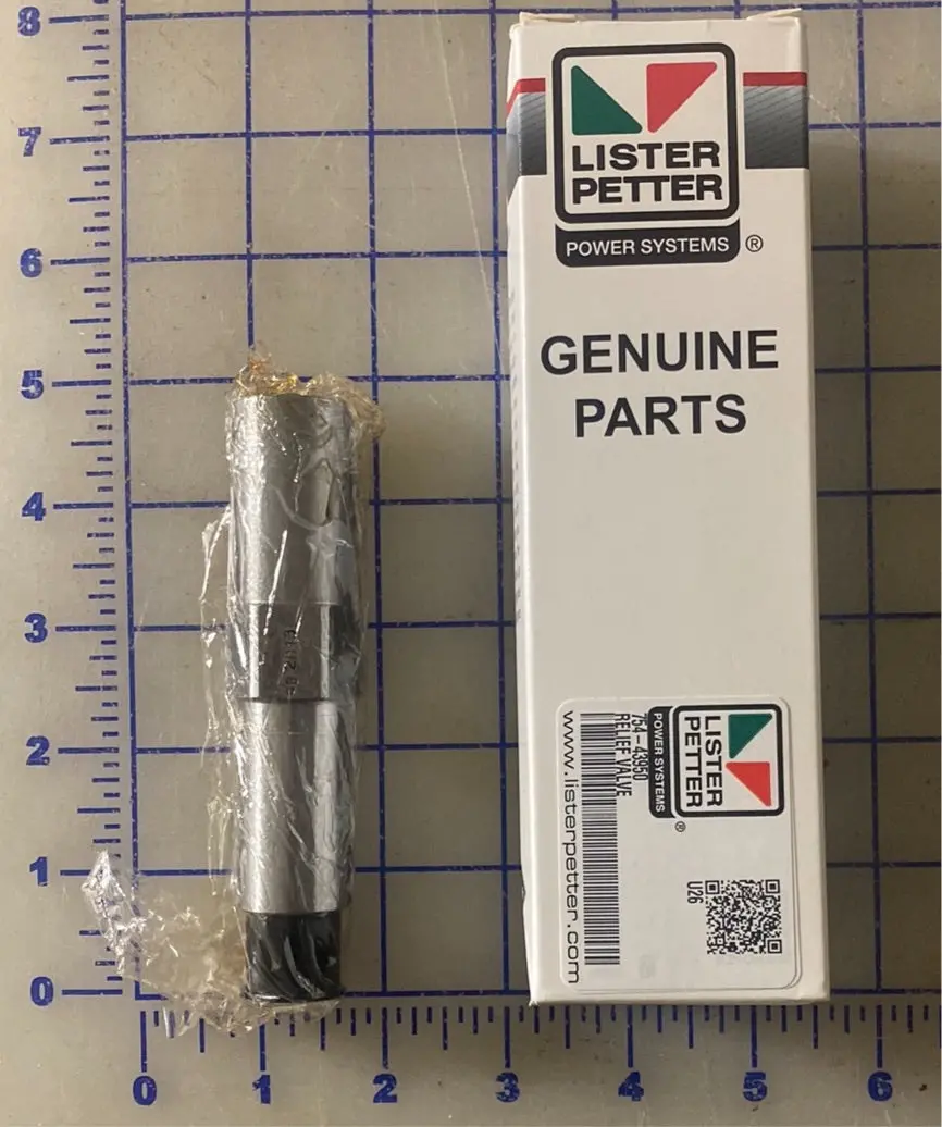 Lister Petter Oil Relief Valve  Part Number 754-43950, Used In The Lister Petter Lpwt4 Engine Only 1