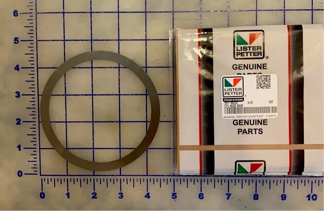 201-80220 Cylinder Head Shim, Used On The Model Ts Lister Petter Engine 1