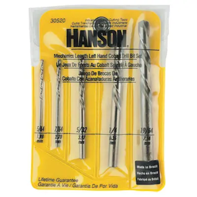 5-Pc. Cobalt Left-Handed Drill Bit Set 1