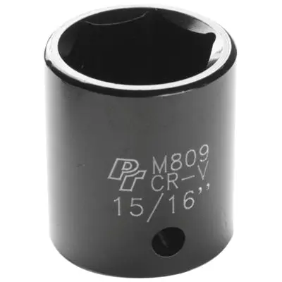 1/2" Drive 15/16" 6 Point Impact Socket | M809 Performance Tool 1
