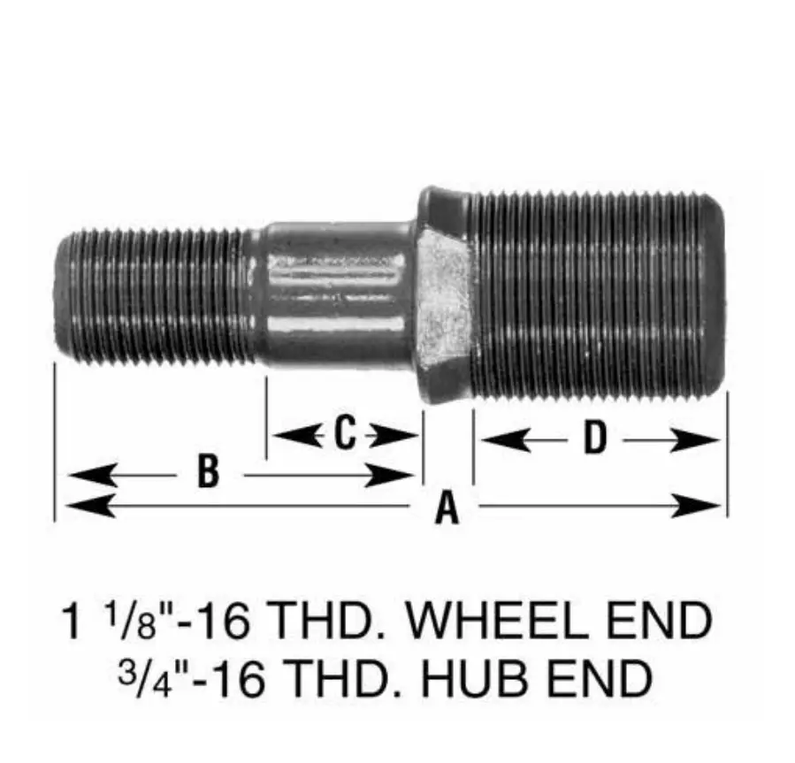 Right Hand Wheel Stud | E-3723-R Euclid 1