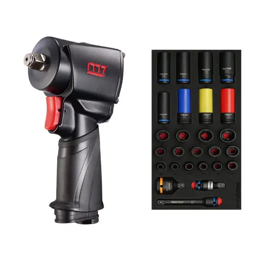 Impact Wrench & 1/2" 26 Pcs Impact Tools Set (Star) 1