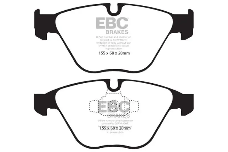 Ebc Yellowstuff High-Performance Front Brake Pads For 2013+ Bmw X1 Sdrive28I (2.0L Turbo) 1