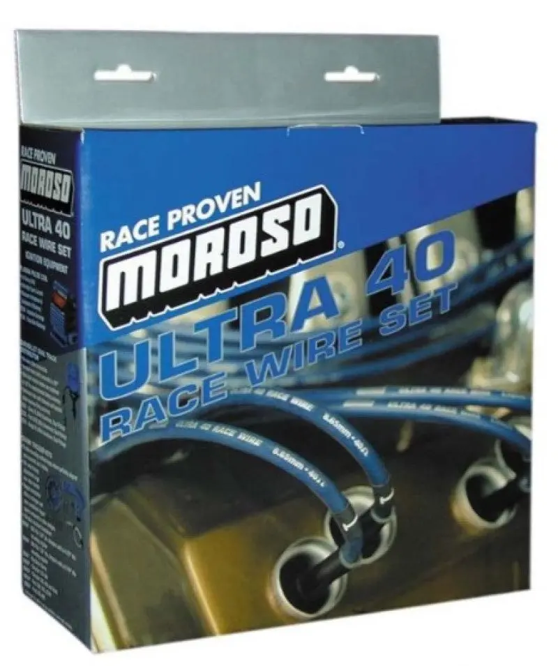 Moroso Ford 429-460 Ignition Wire Set - Ultra 40 - Sleeved - Hei - 135 Degree - Black 1