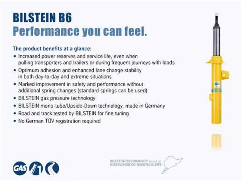 Bilstein B6 15-17 Jeep Renegade Front Right Twintube Strut Assembly 1