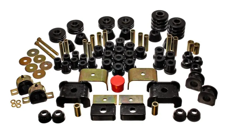 Energy Suspension 73-80 Chevy/Gmc 4Wd (W/ Stock Front Springs) Black Hyper-Flex Master Bushing Set 1