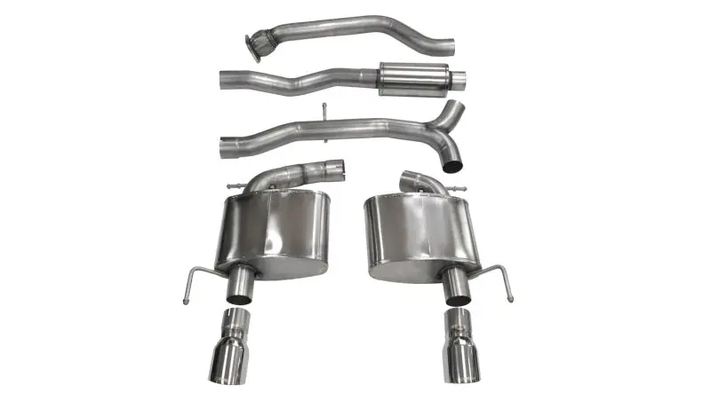 Corsa Sport Dual Exhaust System – Polished Cat-Back For 2013–2014 Cadillac Ats Sedan 2.0L Automatic 1