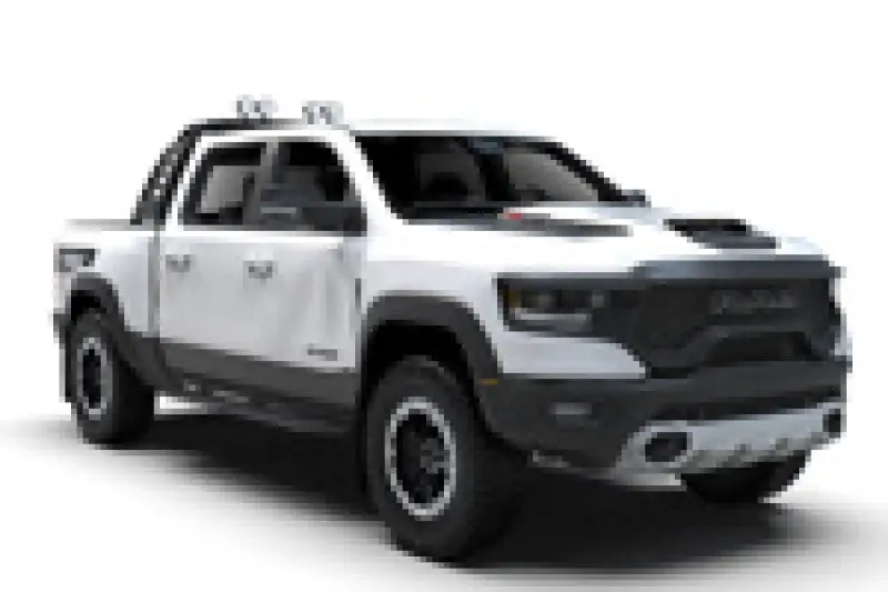 Rally Armor Ur Mud Flaps – Black With White Logo For 2021+ Dodge Ram 1500 Trx 2