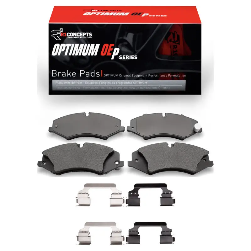 R1 Optimum Front Brake Pad & Hardware Kit For 2010–2017 Land Rover Discovery 1