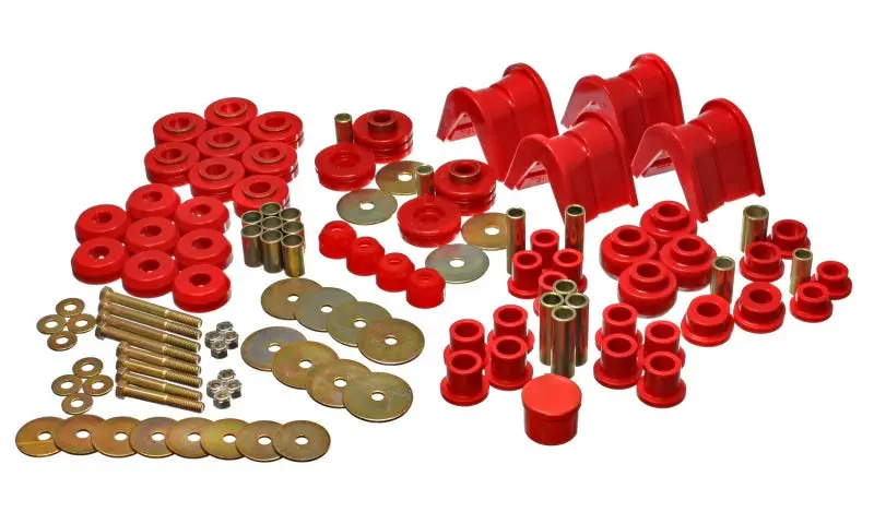 Energy Suspension Hyper-Flex Master Bushing Kit For 1966–1977 Ford Bronco 4Wd – Includes 2° C-Bushings, Red 1