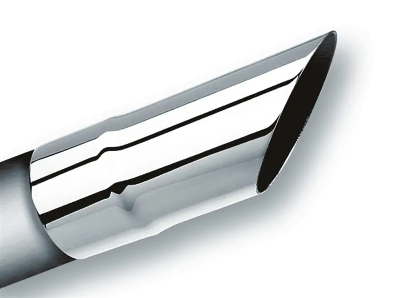 Borla Universal Polished Tipsingle Round Angle-Cut (Inlet 2 1/4In. Outlet 2 1/4In) 1