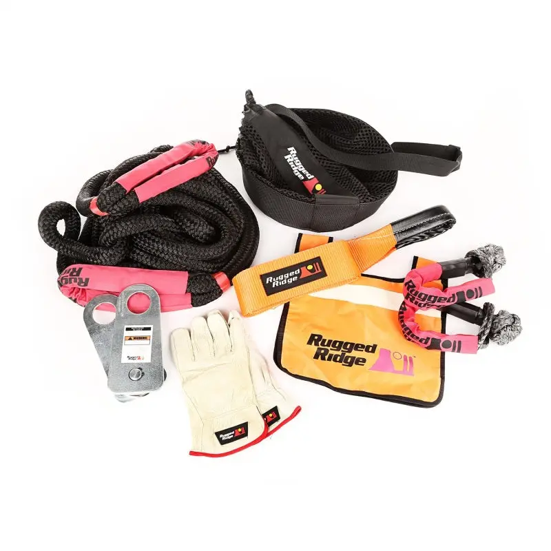 Rugged Ridge Premium Off-Road Recovery Kit – Includes Heavy-Duty Mesh Storage Bag 2