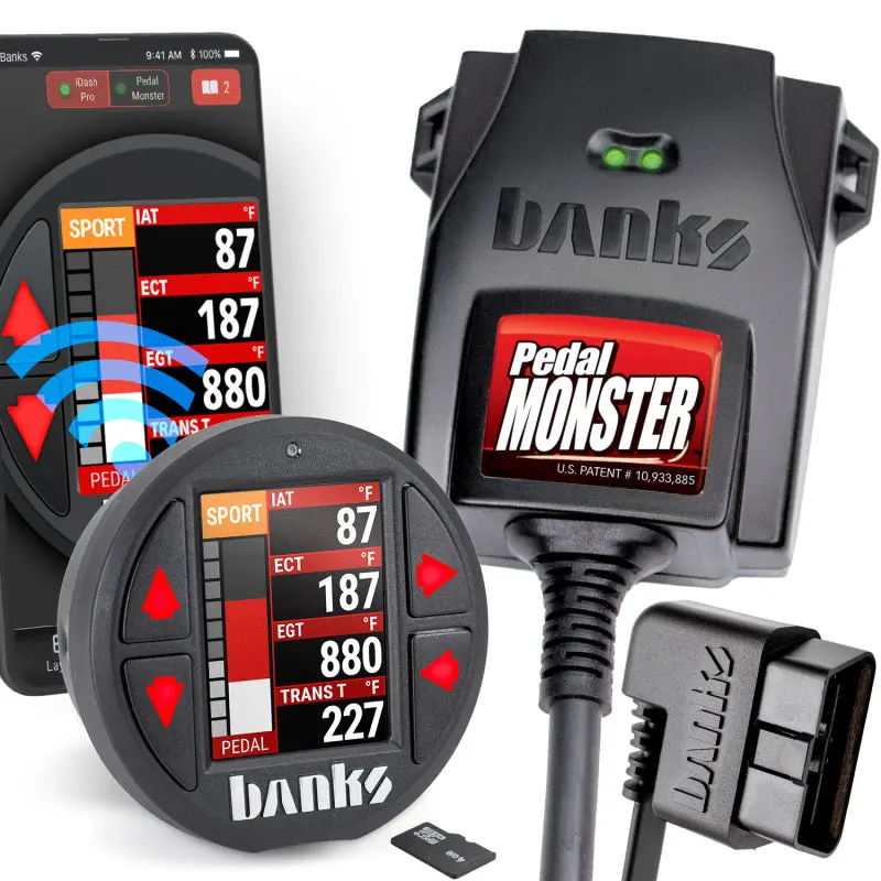 Banks Power Pedal Monster Kit Sumitomo Ts 025 Sealed Series (Black) 6-Way With Idash Data Pro 1