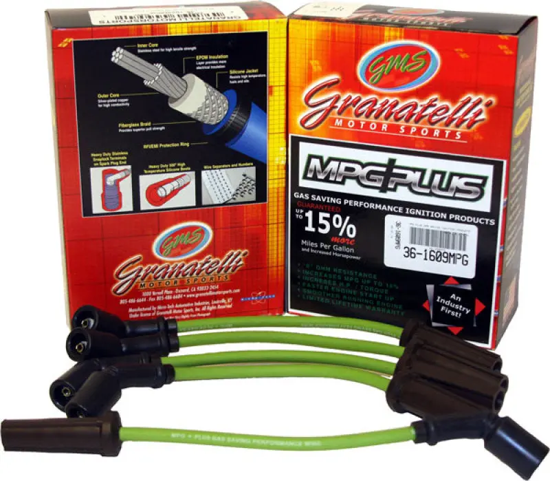 Granatelli Mpg Plus Ignition Wire Set For 2006–2008 Chevrolet Corvette Ls2 6.0L V8 1