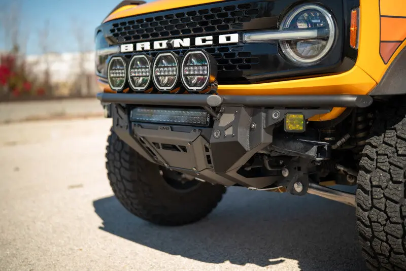 Dv8 Offroad Tube Series Front Bumper – Black Powder-Coated, For 2021–2025 Ford Bronco 1