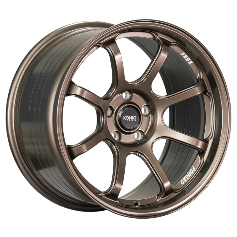 Konig F6Sx Forged Race Wheel: 18X9.5, 5X120 Pcd, Et44 Offset — Knurled Bead & Race Bronze Finish 1