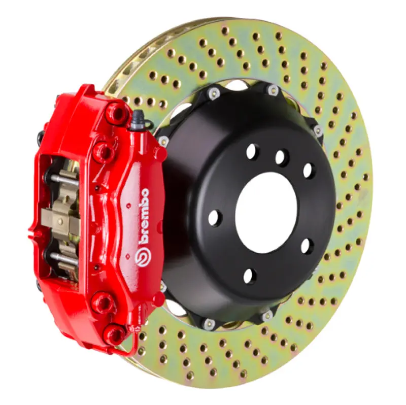 Brembo Gt Big Brake Kit – Rear, 4-Piston Calipers, 345X28Mm Two-Piece Drilled Rotors For 2006–2011 Lexus Gs300 1