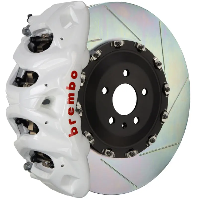 Brembo Gt Big Brake Kit For 2019+ Mazda3 – Front Slotted 345X28Mm Two-Piece Rotors, 4-Piston Calipers, White Finish 1