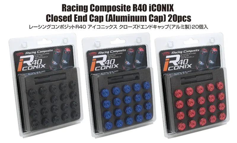 Project Kics Iconix Blue Aluminum Wheel Cap Set — 14Mm X 1.25 Thread Pitch, 20-Piece R40 Pack 1