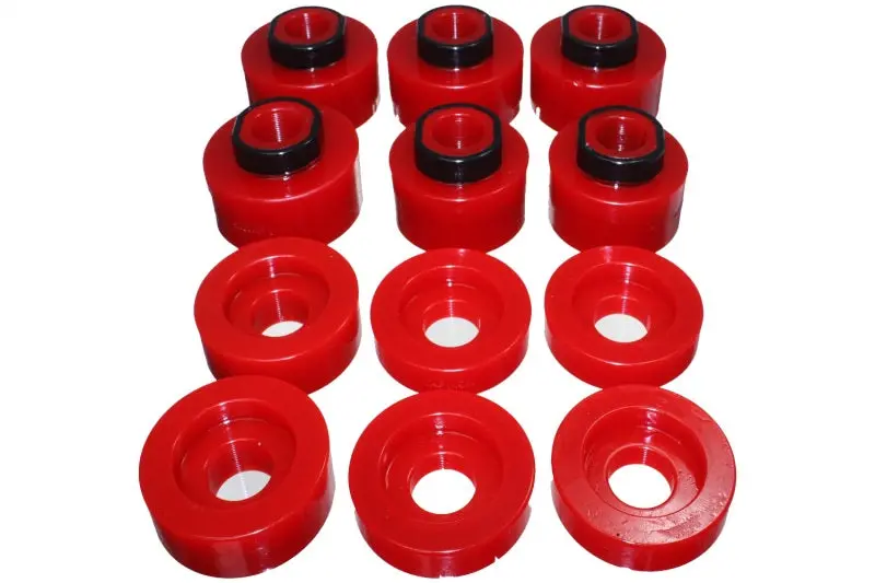 Energy Suspension Red Body Mount Kit For 2008–2016 Ford Super Duty Trucks (F-250 To F-550) 1